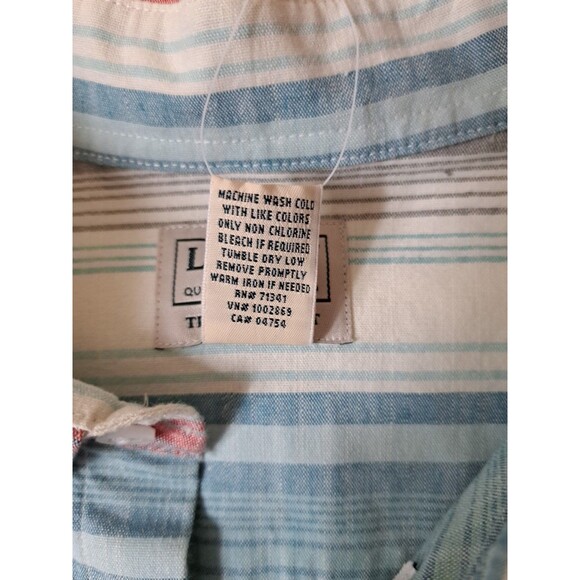 L.L. Bean Traditional Fit Mens Button Up Shirt Deep Azure Size XL Reg NWT - Picture 5 of 6